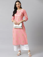 Women's Printed Cotton Straight Kurta