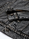 Men's Black Washed Denim Jacket