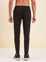 Men Black Dry Fit Stretchable Slim Track Pants