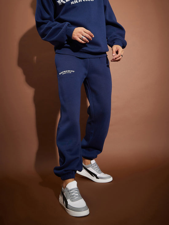 Men Navy Represent Oversized Joggers