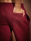 Men Maroon Oversized Joggers