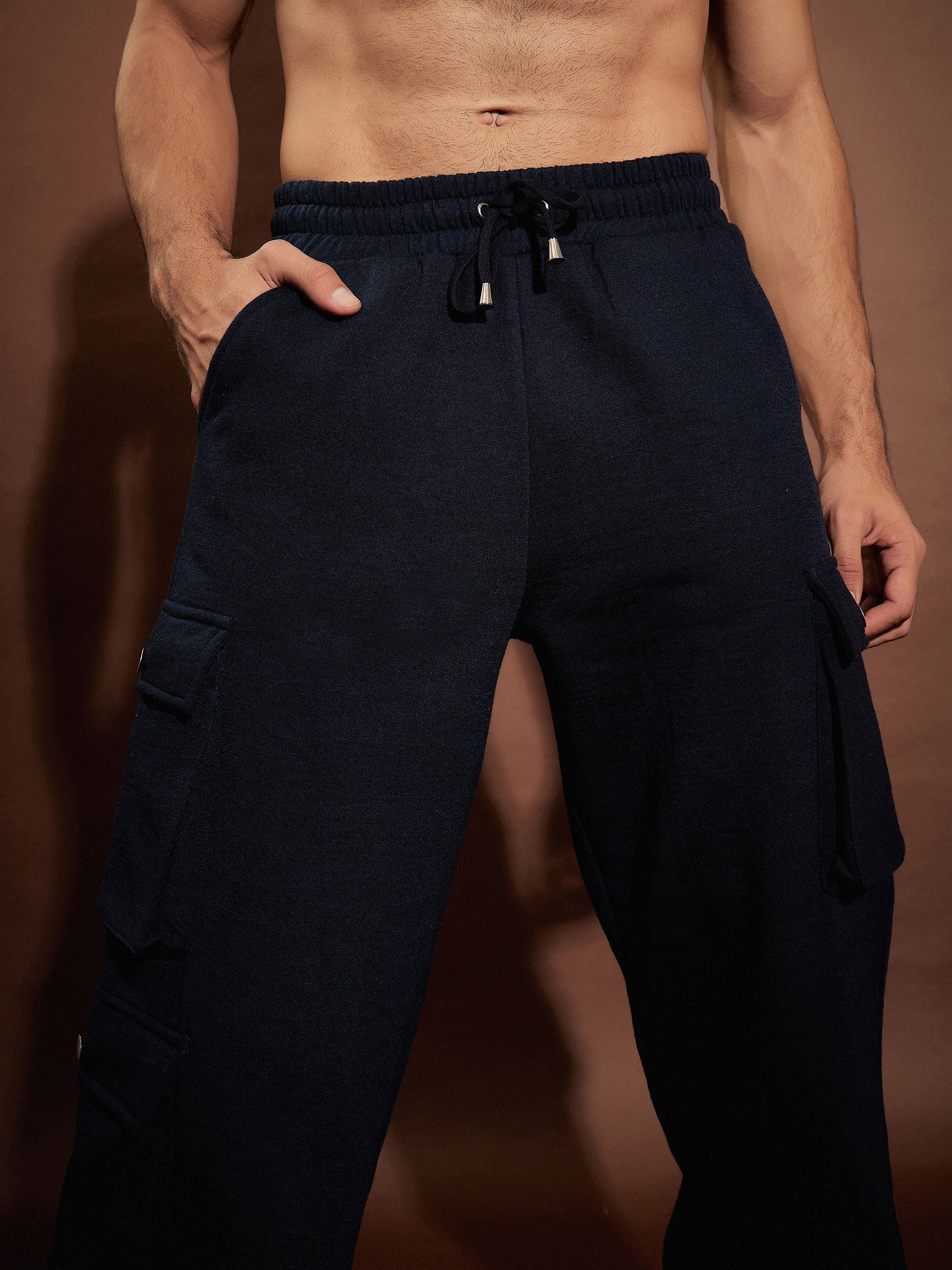 Men Navy REPRESENT Oversized Joggers