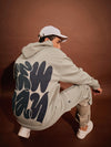 Men Taupe New Day Oversized Hoodie Sweatshirt With Joggers