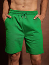 Men Green Companions Oversized Sweatshirt With Shorts