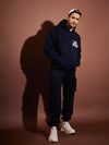 Men Navy Getting Old Oversized Hoodie With Joggers