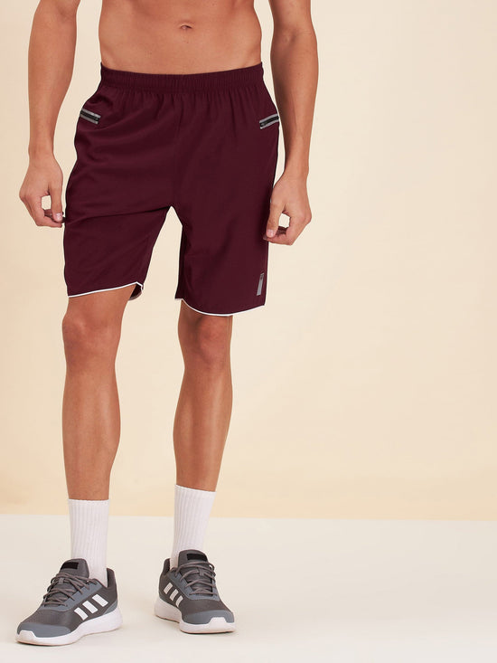 Men Maroon Dry Fit Shorts