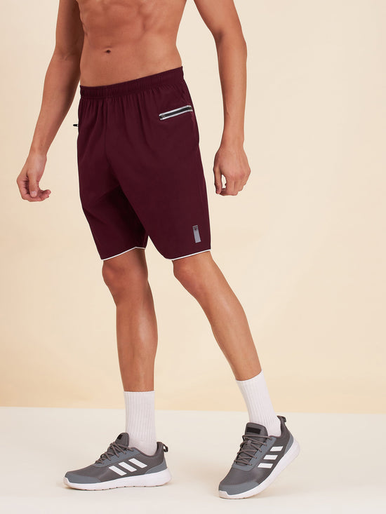 Men Maroon Dry Fit Shorts