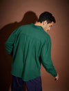 Men Green & Navy Check Oversized Shirt