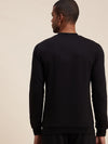 Men's Black Slim Fit Piping Detail Sweatshirt