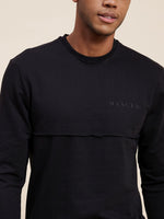 Men's Black MASCLN Puff Print Sweatshirt