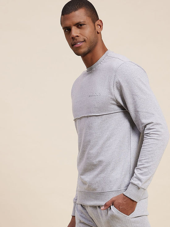 Men's Grey MASCLN Puff Print Sweatshirt