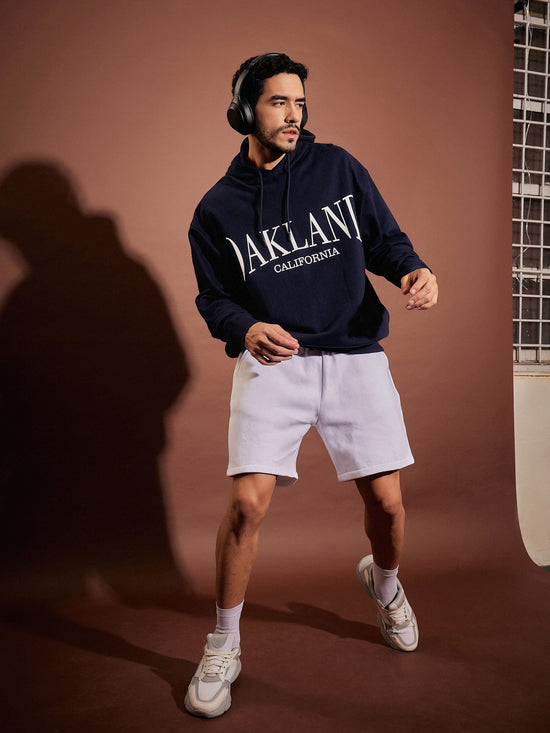 Men Navy Oakland Oversized Hoodie