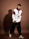 Men White & Maroon San Francisco Front Button Sweatshirt