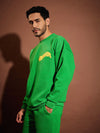 Men Green Companions Oversized Sweatshirt