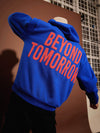 Men Blue Beyond Tomorrow Oversized Zipper Hoodie