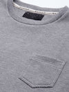 Men's Grey Melange Slim Fit Pocket T-Shirt