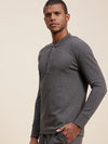 Men's Dark Grey Henley T-Shirt