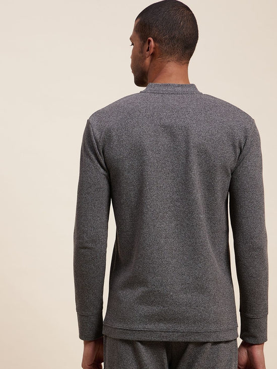 Men's Dark Grey Henley T-Shirt