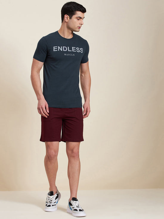 Men Dark Blue ENDLESS Regular Fit T-Shirt