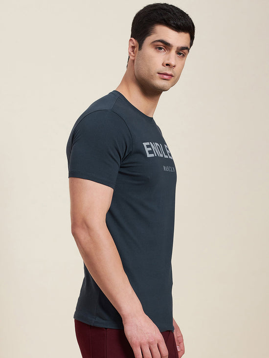 Men Dark Blue ENDLESS Regular Fit T-Shirt