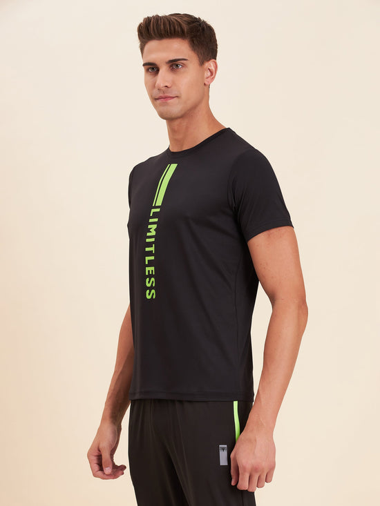 Men Black LIMITLESS Dry Fit T-Shirt