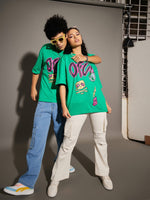 Unisex Green Oful Oversized T-Shirt