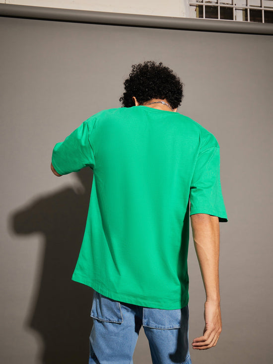 Unisex Green Oful Oversized T-Shirt