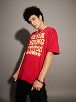 Unisex Red Madness Oversized T-Shirt