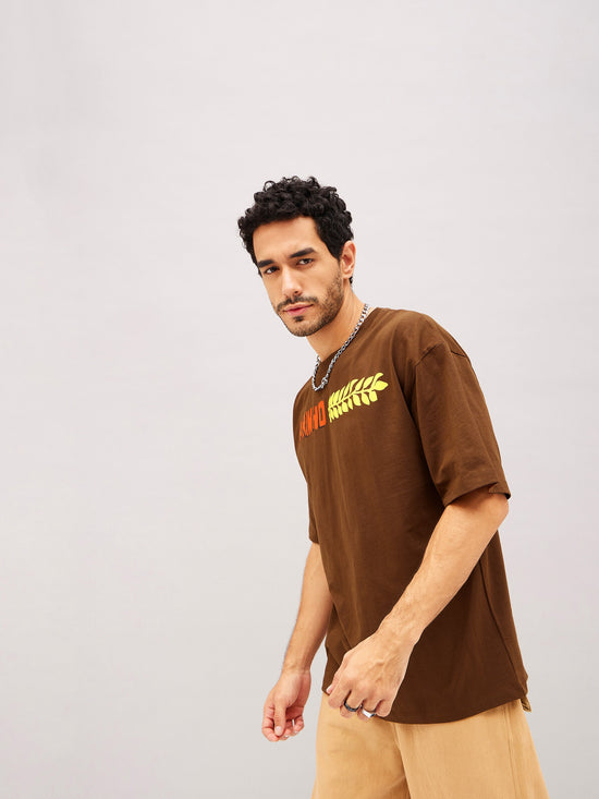 Unisex Brown Carinho Oversized T-Shirt