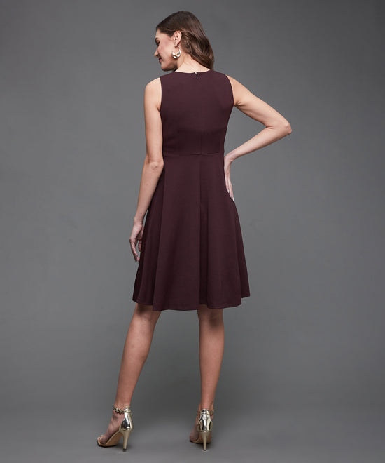 Starry Weekend Skater Dress Wine