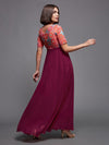 Dare To Be Different Printed Maxi Dress Multicolored-Base-Dark Pink