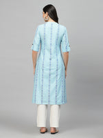 Stylum Women's Woven Design Cotton Blend A-Line Kurta