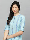 Stylum Women's Woven Design Cotton Blend A-Line Kurta