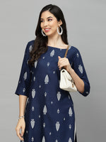 Stylum Women's Printed Rayon Straight Kurta