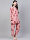 Women's Floral Print Cotton Night Suit Set