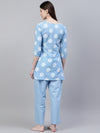 Women's Printed Cotton Night Suit Set