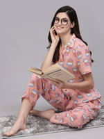 Women's Printed Cotton Night Suit