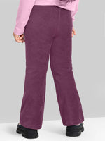 Girls Mauve Flared Corduroy Parallel Trousers