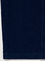 Girls Navy Blue Flared Corduroy Parallel Trousers