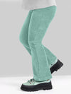 Girls Green Flared Corduroy Parallel Trousers