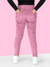 Girls Pink Skinny Fit Corduroy Jegging