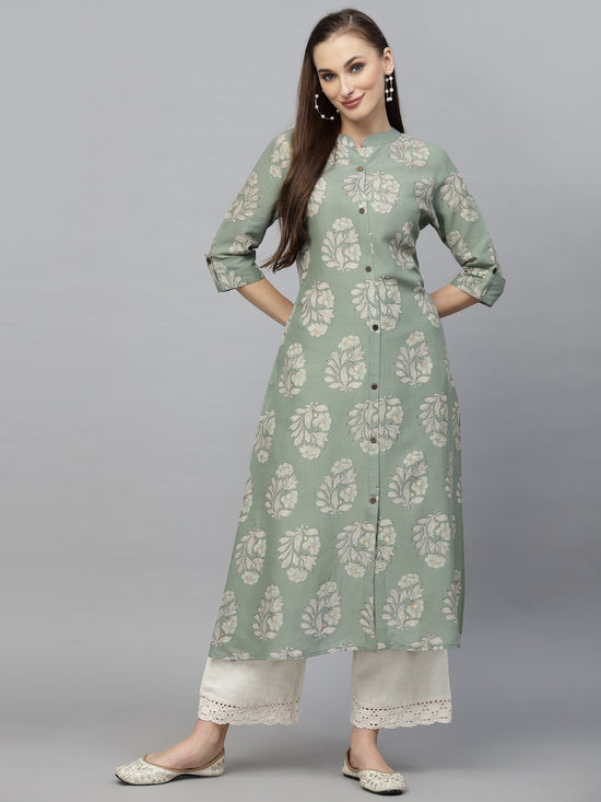 Women's Printed Rayon A-Line Kurta