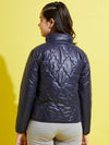 Girls Navy Quilted Jacket