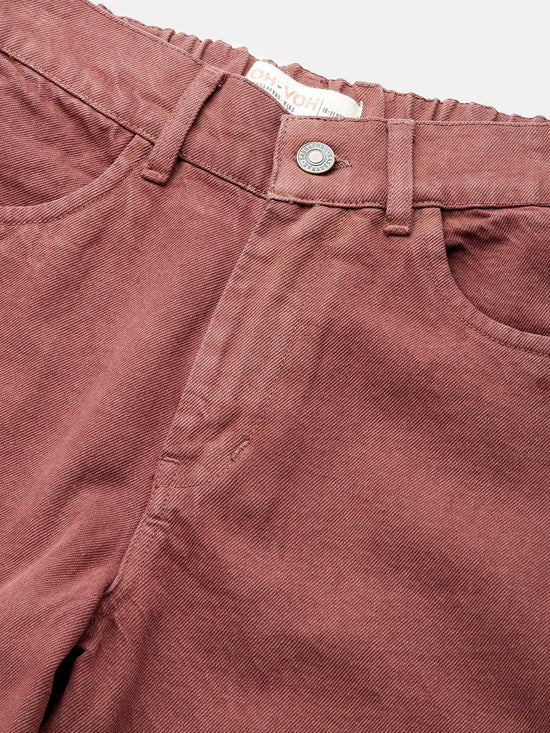 Girls Brown Denim Jogger Jeans