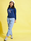 Girls Ice Blue Triangle Patch Jeans