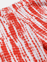 Girls Red & White Tie-Dye Leggings