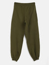 Girls Olive Terry Side Tape Joggers