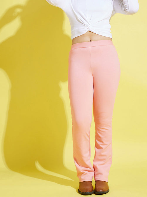 Girls Pink Bell Bottom Pants