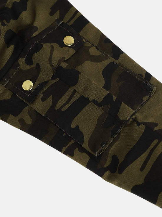 Girls Camouflage Twill Joggers