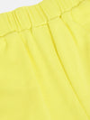Girls Yellow Rib Brand Tape Track Pants